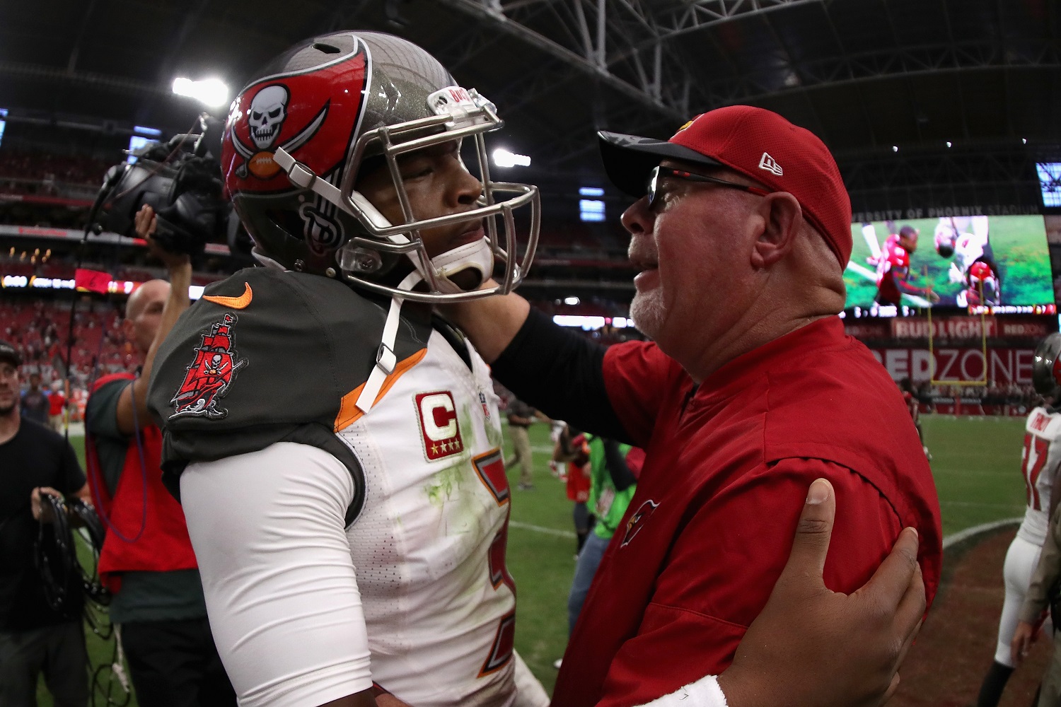 Bruce Arians Seemed To Throw a Little Jab at Jameis Winston Following the Buccaneers’ Comeback Win Over the Chargers