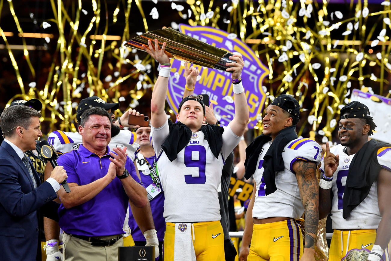 Joe Burrow had an incredible year at LSU in 2019. However, his play led to LSU wasting millions -- on head coach Ed Orgeron.