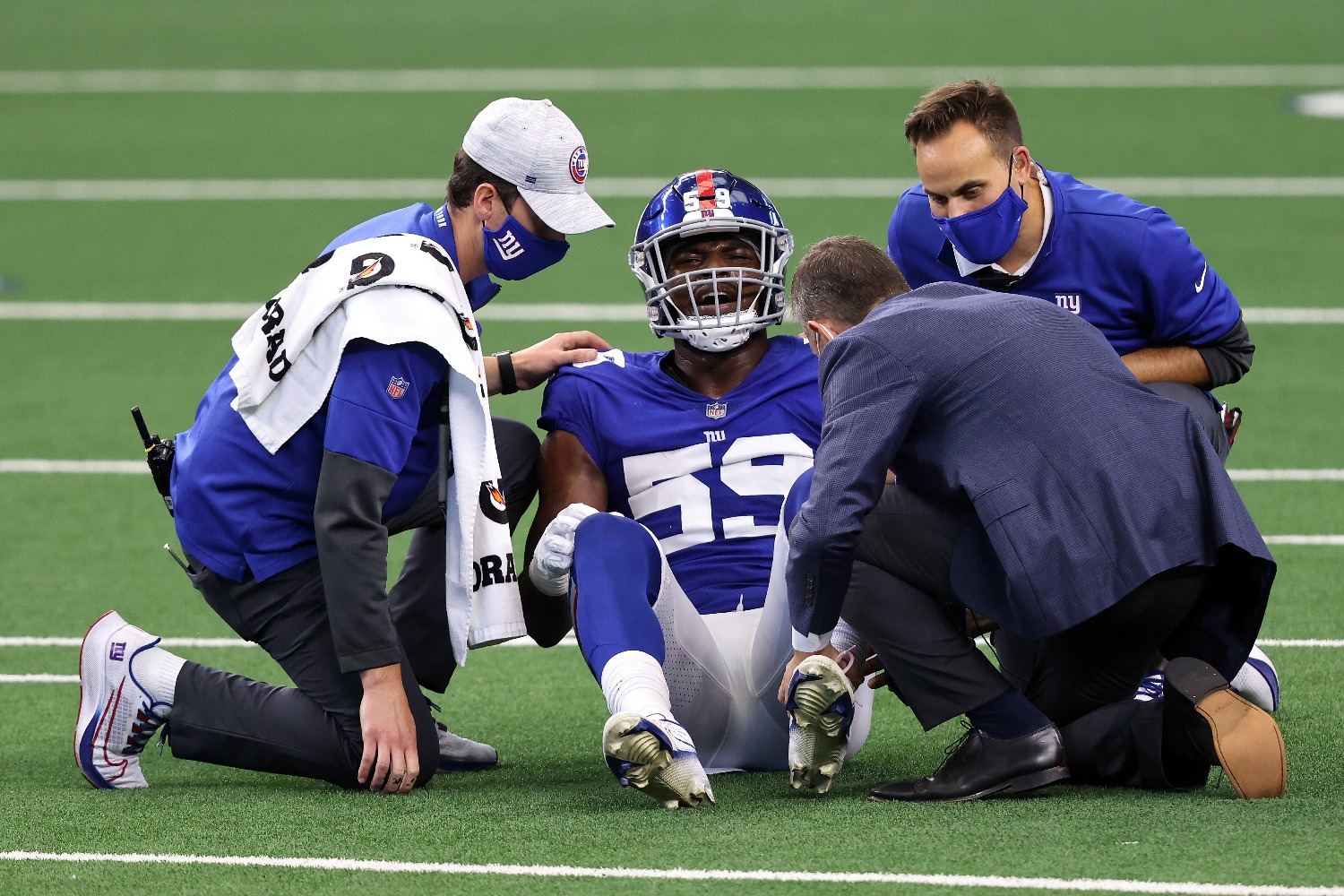 The New York Giants just rising star linebacker Lorenzo Carter to a season-ending injury in Sunday's loss to the Dallas Cowboys.