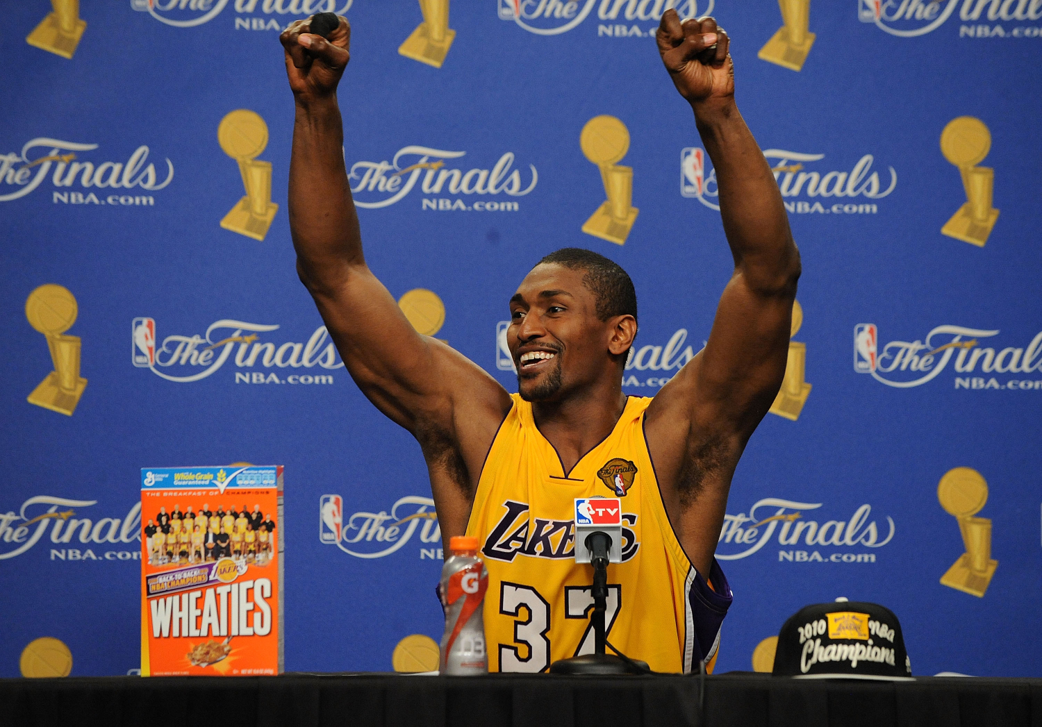 Many people have been celebrating the Los Angeles Lakers' recent NBA championship. This includes former Lakers star Metta World Peace.