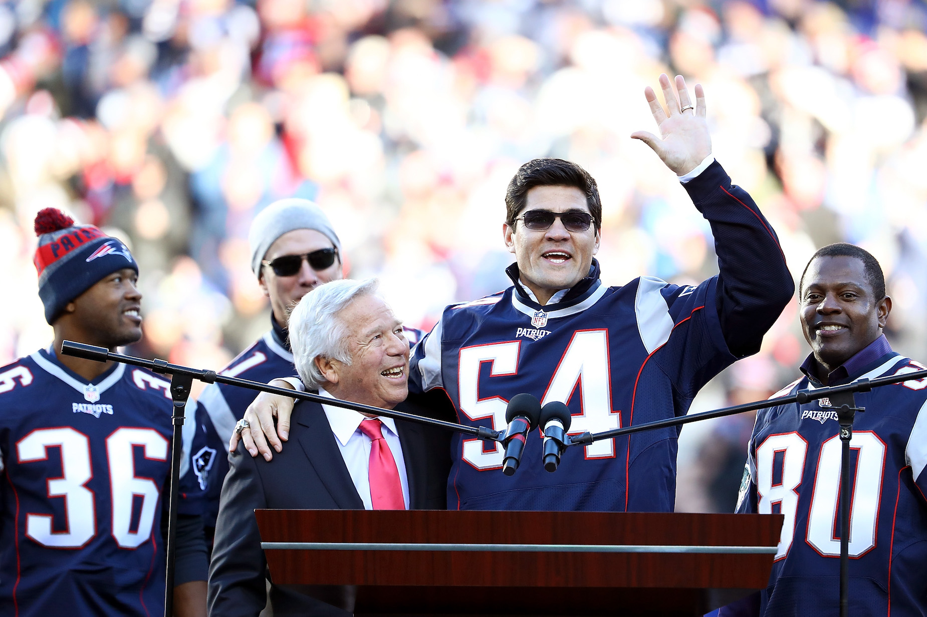Tedy Bruschi is playing defense after appearing to criticize the New England Patriots.