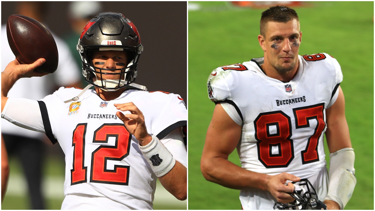 brady and gronk in bucs uniform