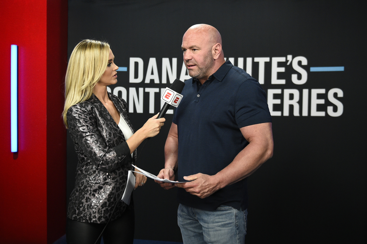 Dana White giving an interview