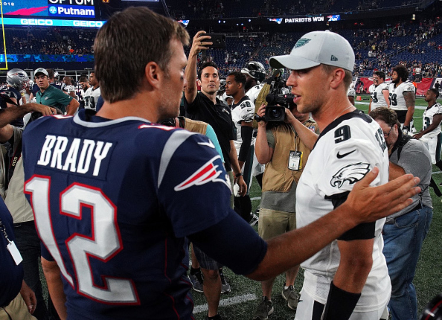 Tom Brady and Nick Foles have history playing against each other