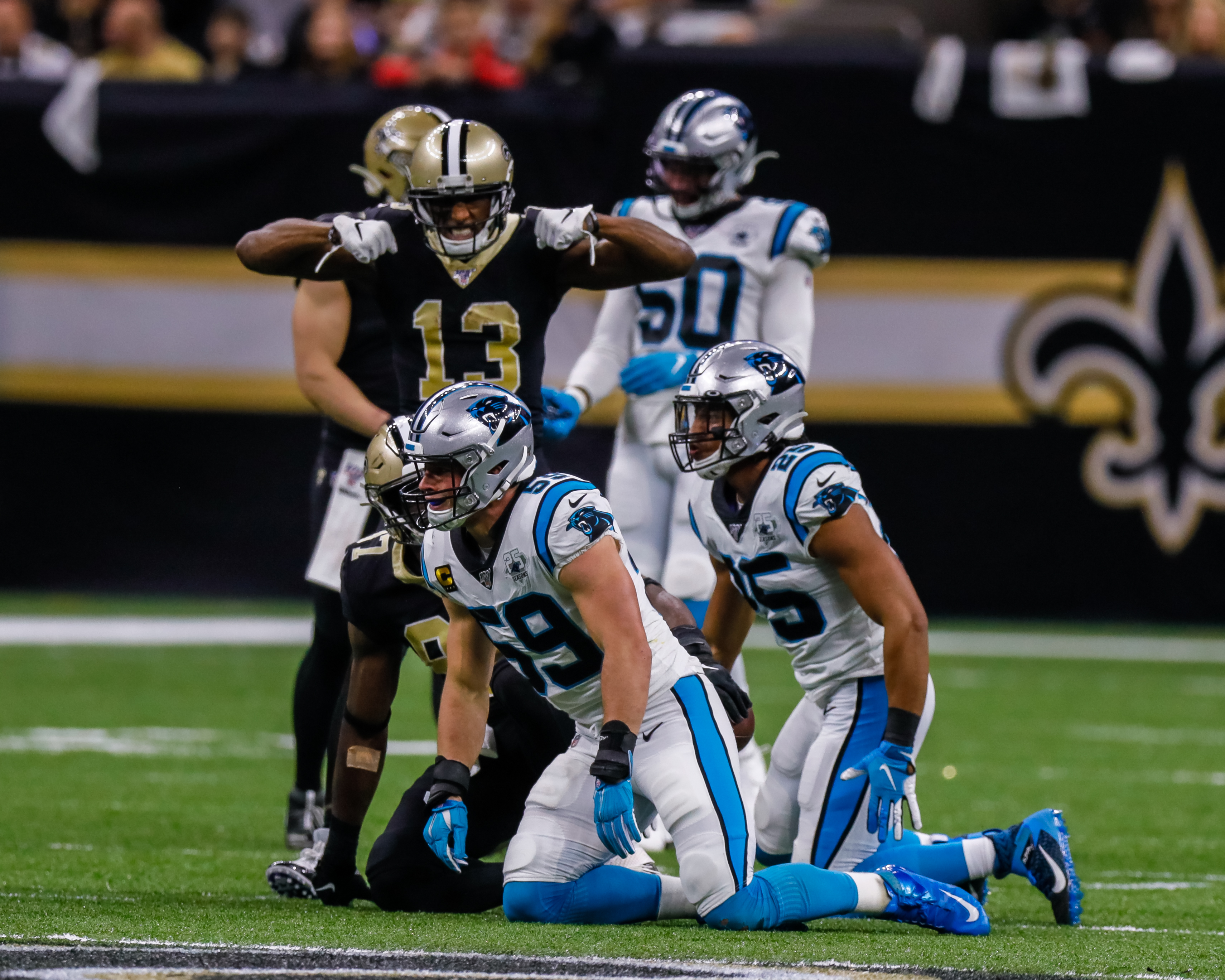 Carolina Panthers strong safety Eric Reid and middle linebacker Luke Kuechly