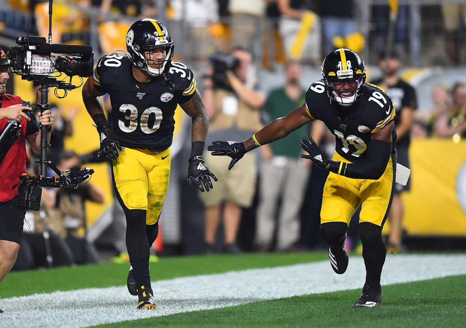 Steelers RB James Conner and WR JuJu Smith-Schuster were each fined $5,000 for wearing their socks too low on Sunday.