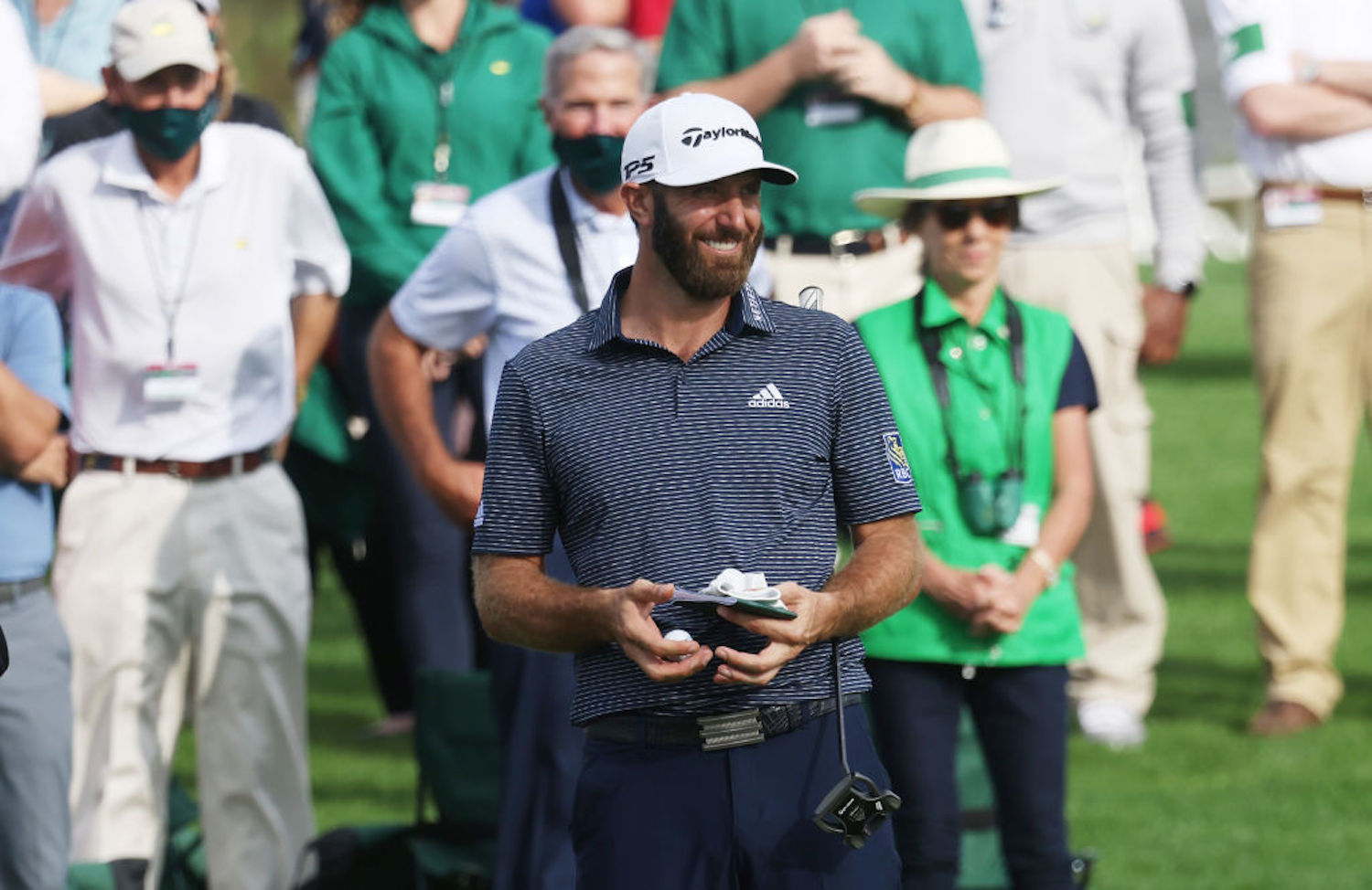 Dustin Johnson won the 2020 Masters Tournament for his first green jacket, and he accomplished something never done before in the process.