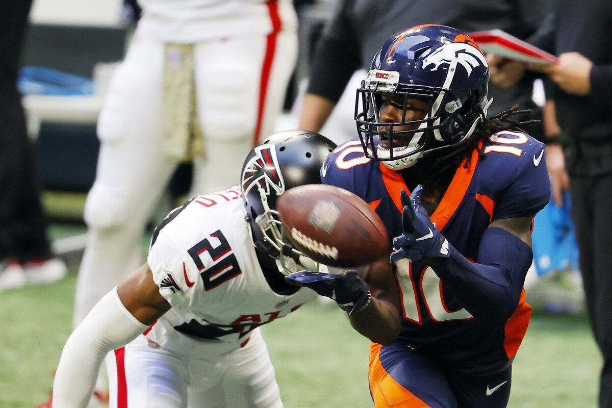 jerry jeudy in broncos uniform