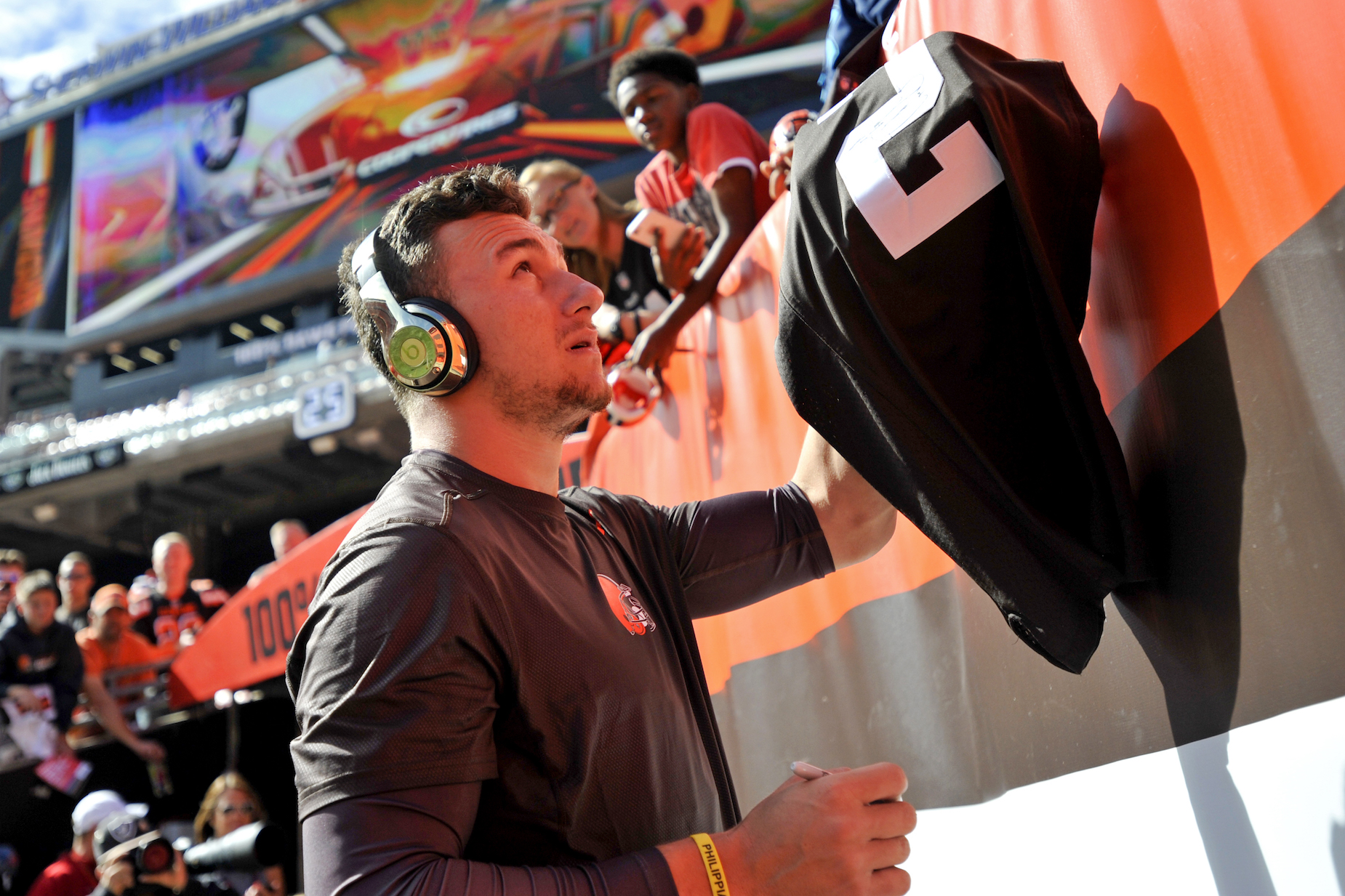 Johnny Manziel signed plenty of autographs in his day, including one cursing out Darren Rovell.