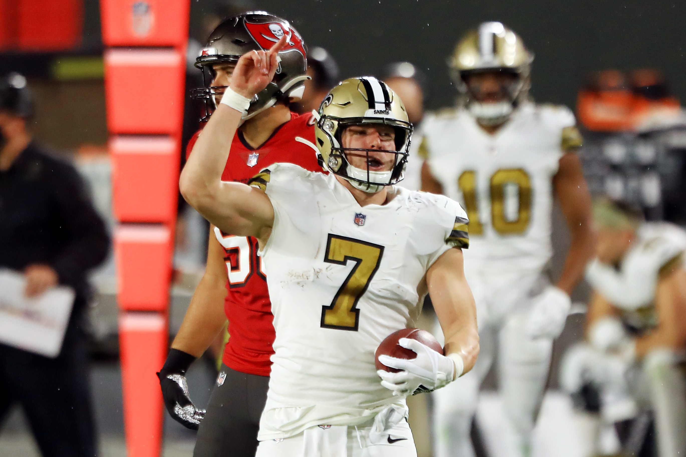 Why is Taysom Hill starting for the New Orleans Saints on Sunday?