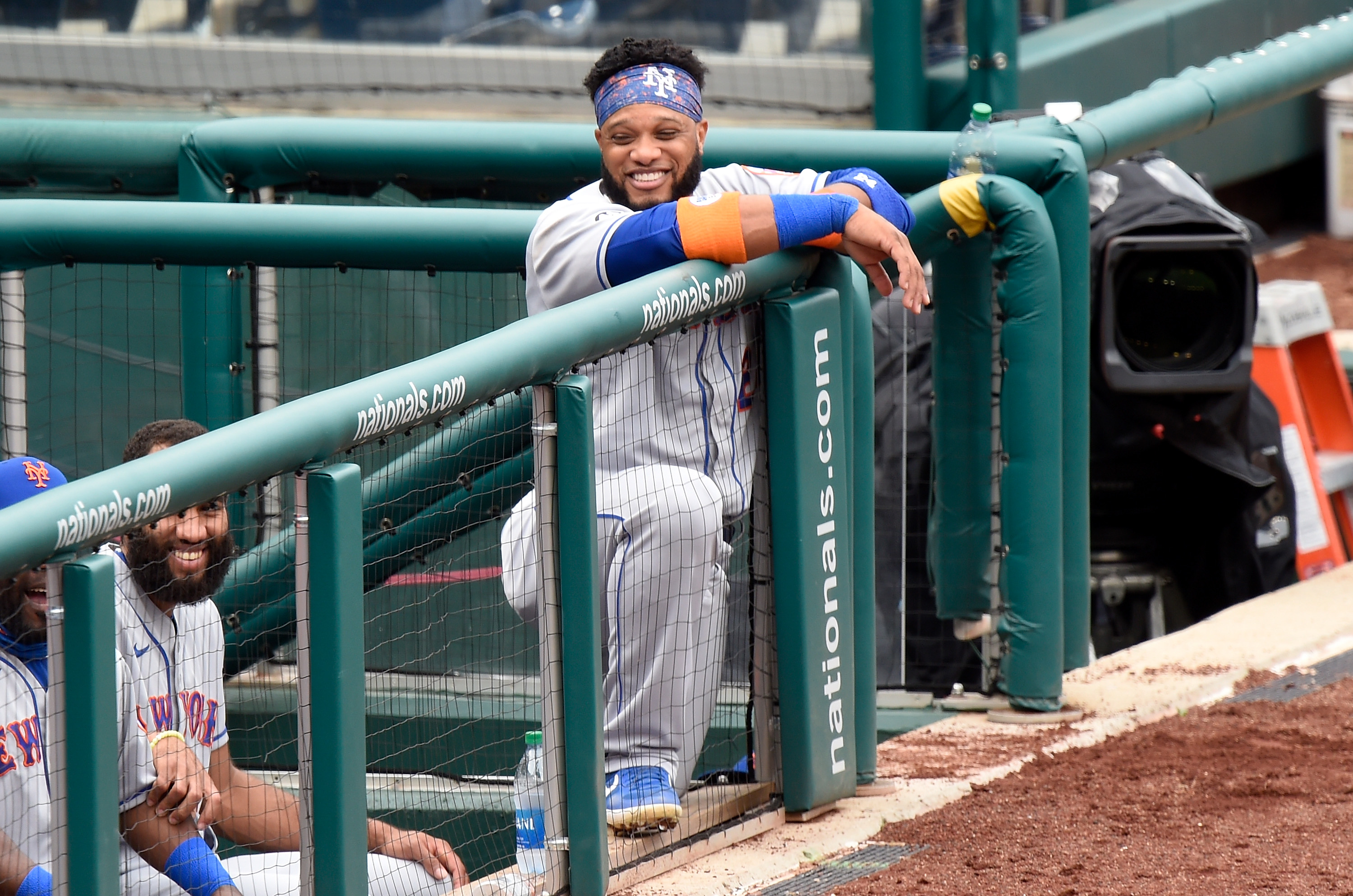 Robinson Cano of the New York Mets watches a 2020 game