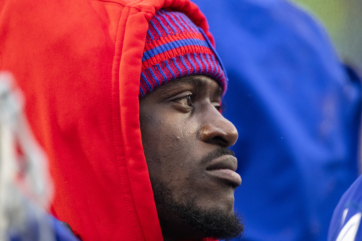 Tre'Davious White of the Buffalo Bills stands on the sideline