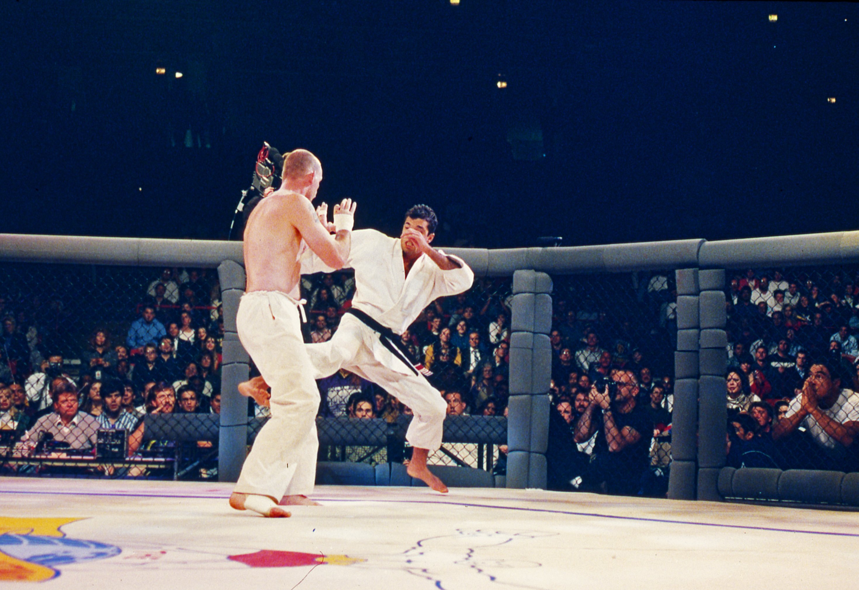 Royce Gracie fights in UFC 1
