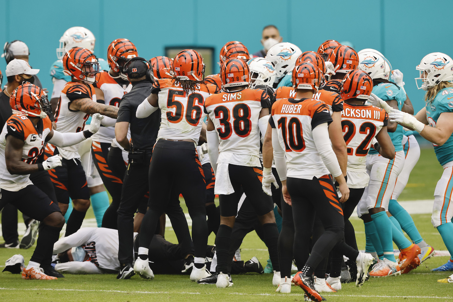 Cincinnati Bengals and the Miami Dolphins