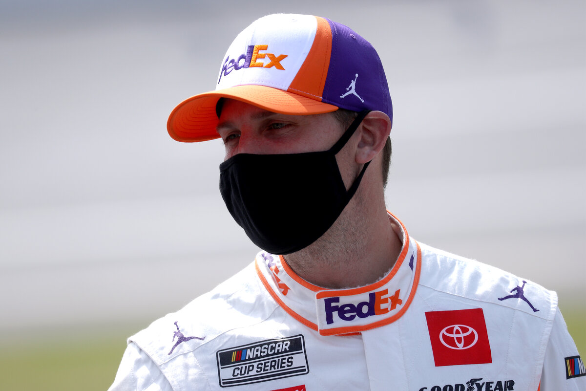 NASCAR icon Denny Hamlin has an exercise routine he sticks to, even though he doesn't find the activity in question to be "masculine."