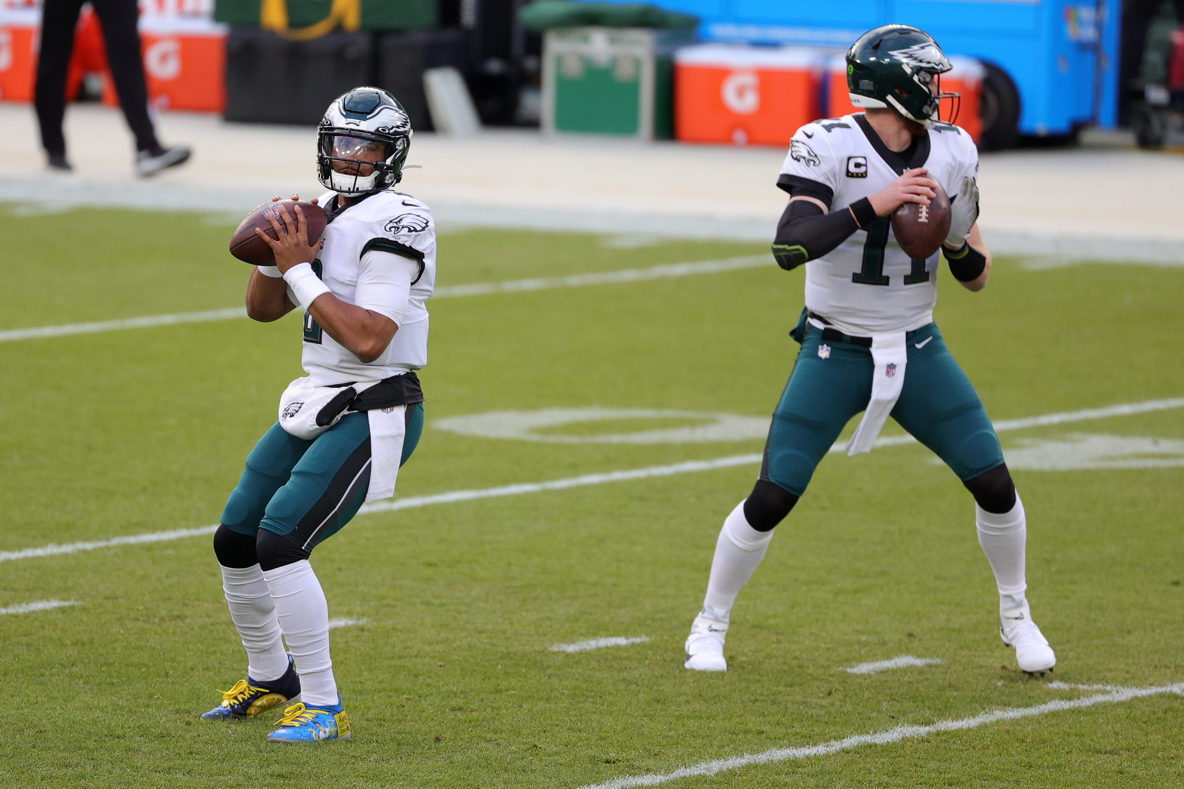 Jalen Hurts has stolen the Philadelphia Eagles starting quarterback spot away from Carson Wentz.
