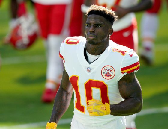 Kansas City Chiefs receiver Tyreek Hill appeared on the Week 15 injury report with a hamstring problem.