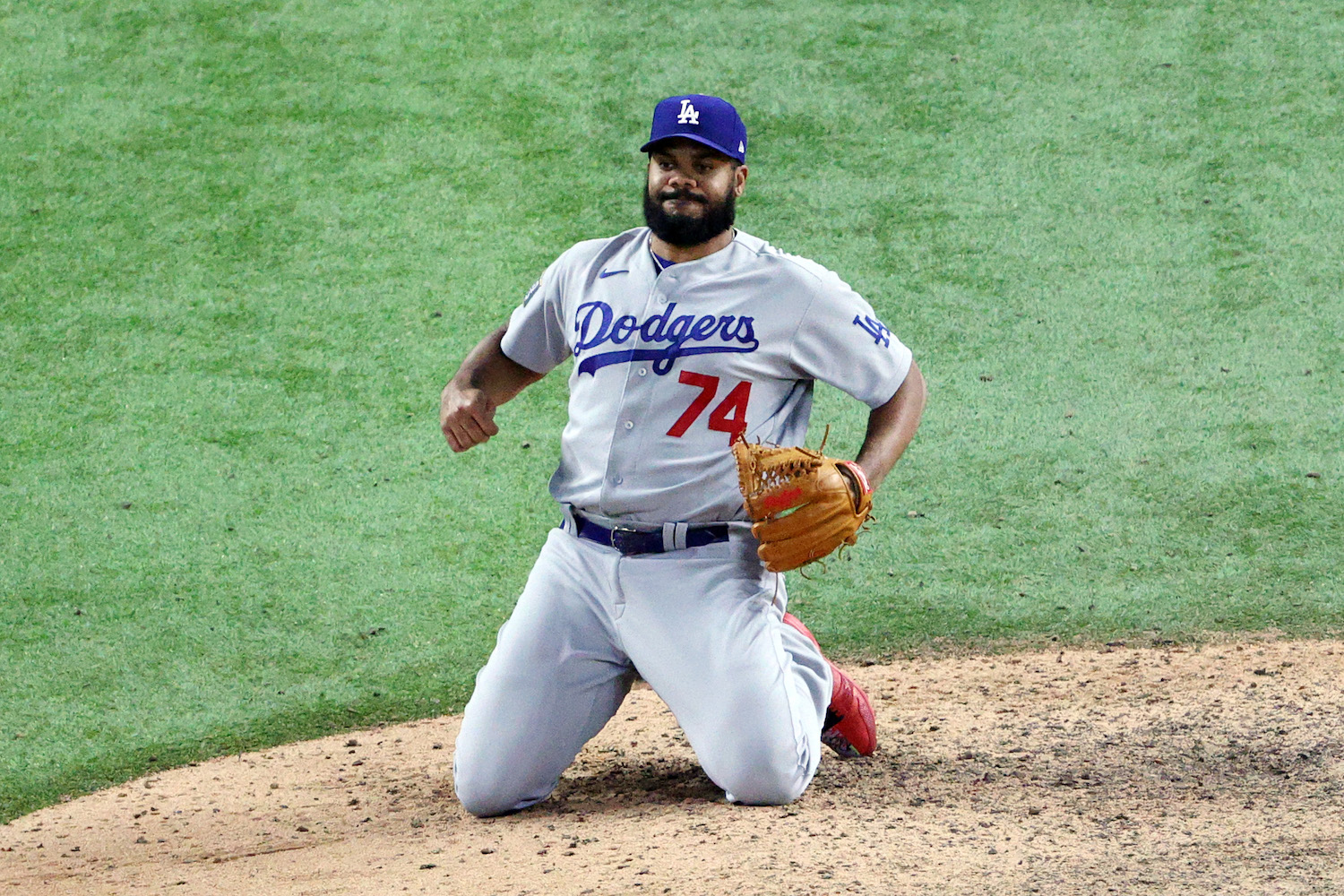 Kenley Jansen #74 of the LA Dodgers