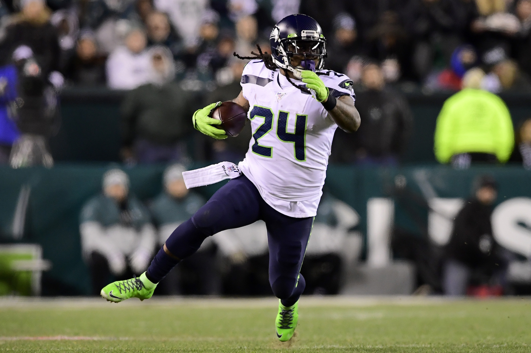 During his time in the NFL, Marshawn Lynch took a shot before taking the field.