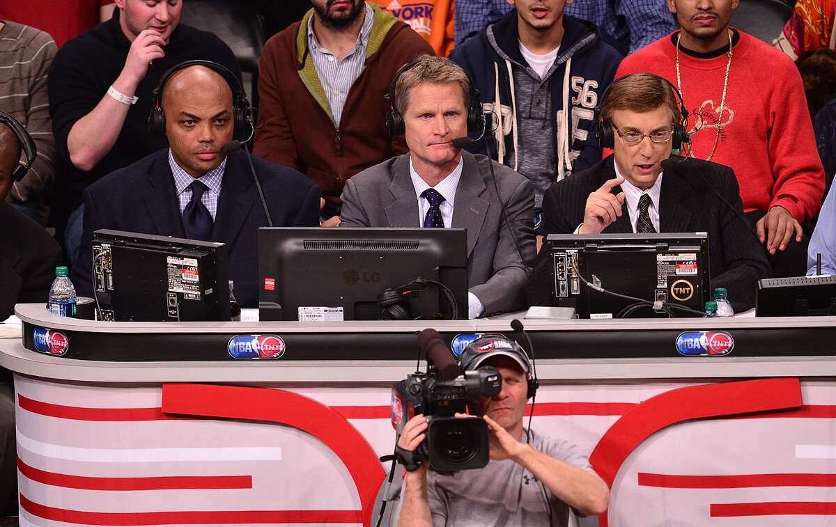 Veteran announcer Marv Albert did his best to save fellow broadcaster Steve Kerr from pain. Albert talked Kerr out of coaching the New York Knicks in 2014.