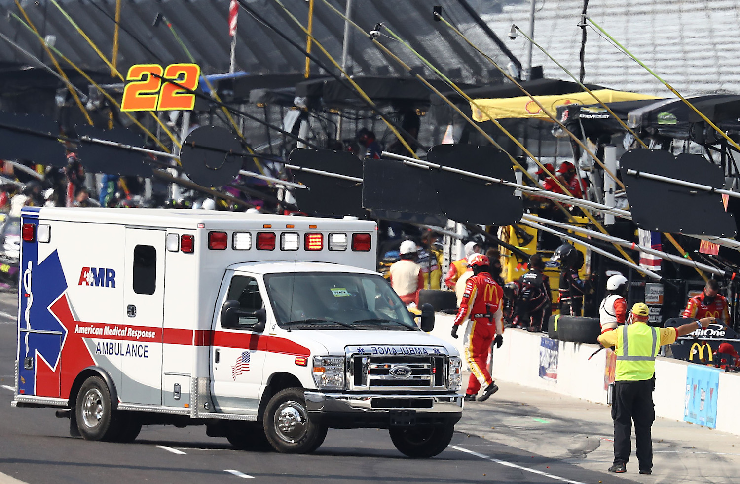 NASCAR pit road accident