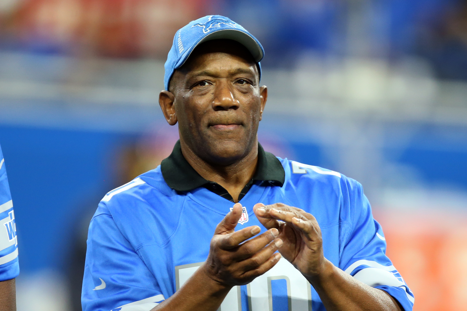 Billy Sims being honored at halftime of a Lions game