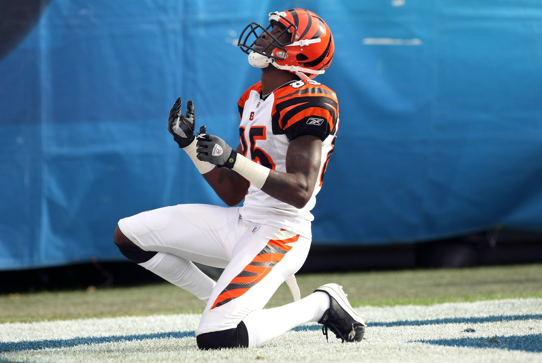Bengals receiver Chad Johnson never got to perform his favorite touchdown celebration.