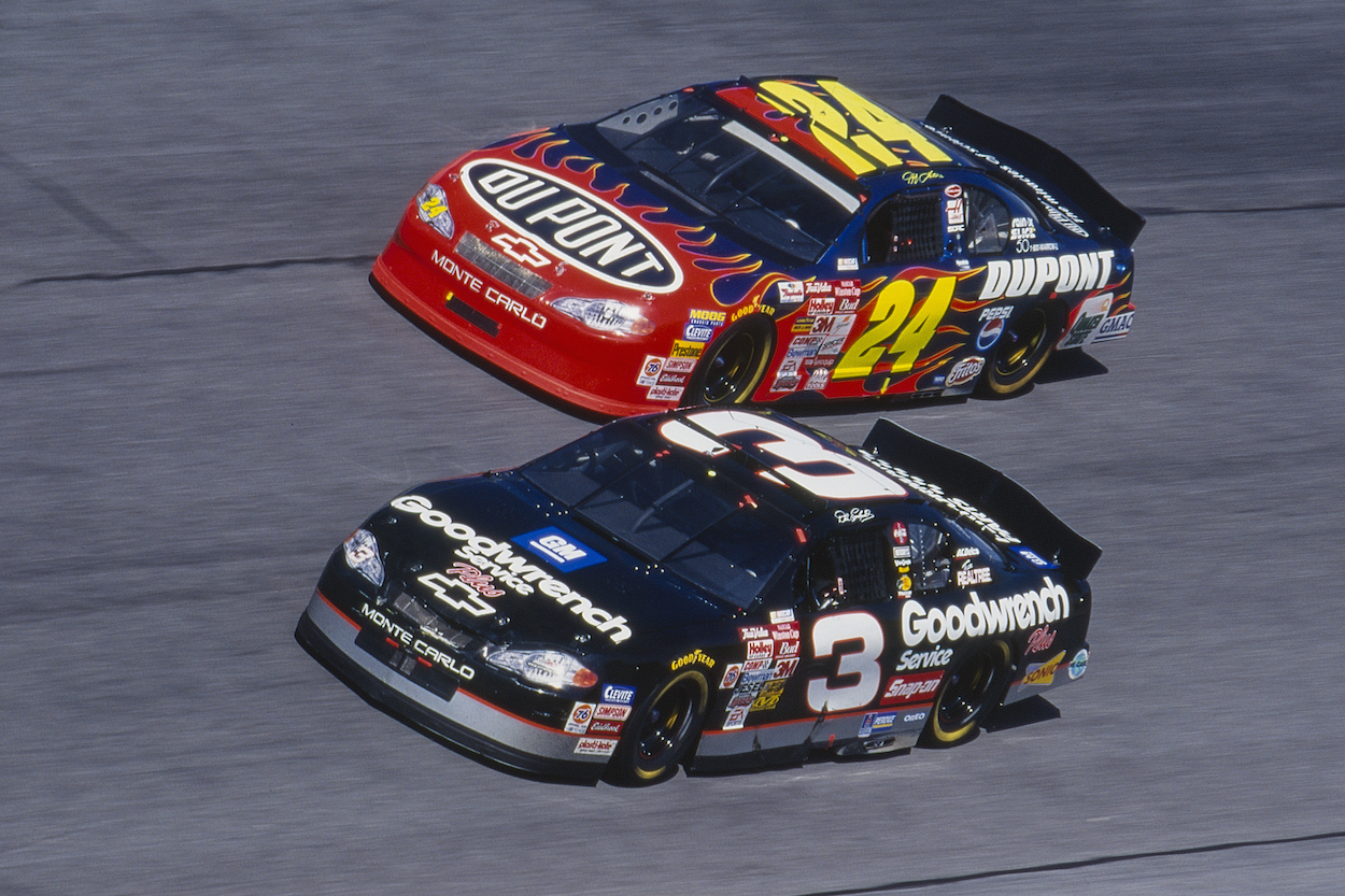 Dale Earnhardt and Jeff Gordon