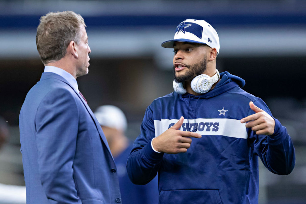 Dak Prescott's future with the Dallas Cowboys is still uncertain, but Troy Aikman doesn't believe the QB is going anywhere.