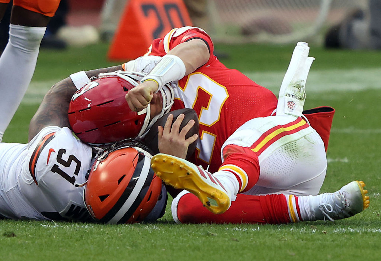 After Patrick Mahomes left Sunday's game against the Browns due to a concussion, his mother came to his defense by calling out Mack Wilson.