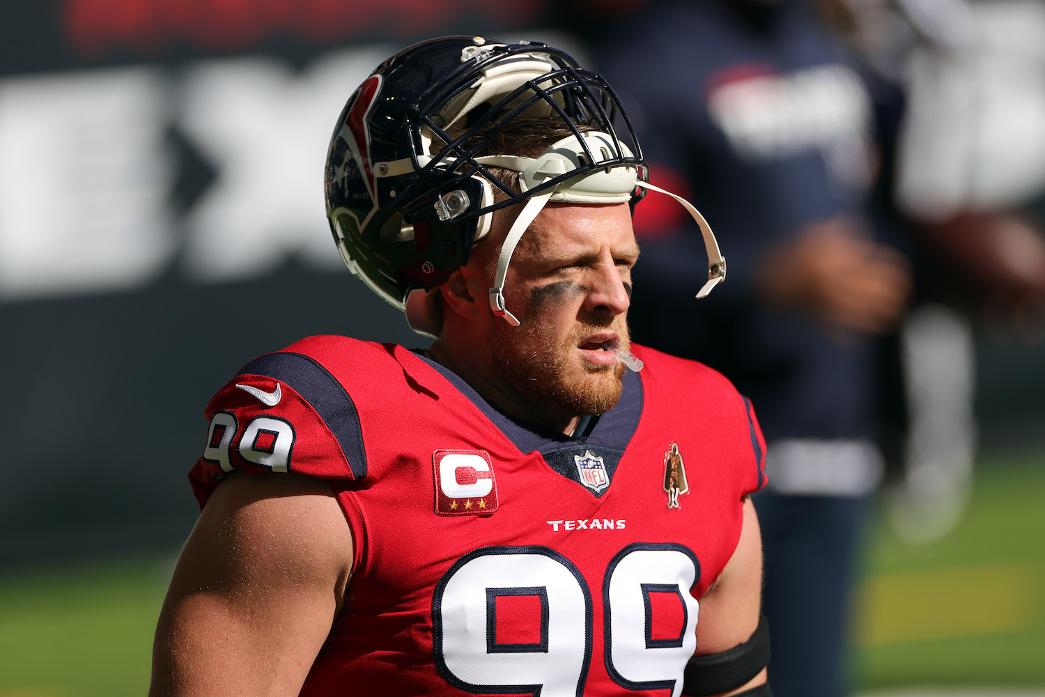 Houston Texans defensive end J.J. Watt is beloved in Houston not only for w...