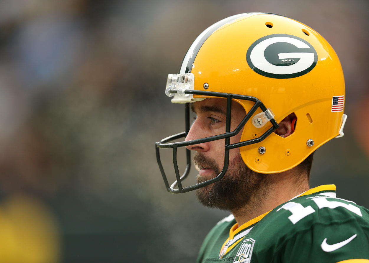Packers quarterback Aaron Rodgers, who may finally bury the hatchet with Ndamukong Suh, during a game against the Lions in 2018.