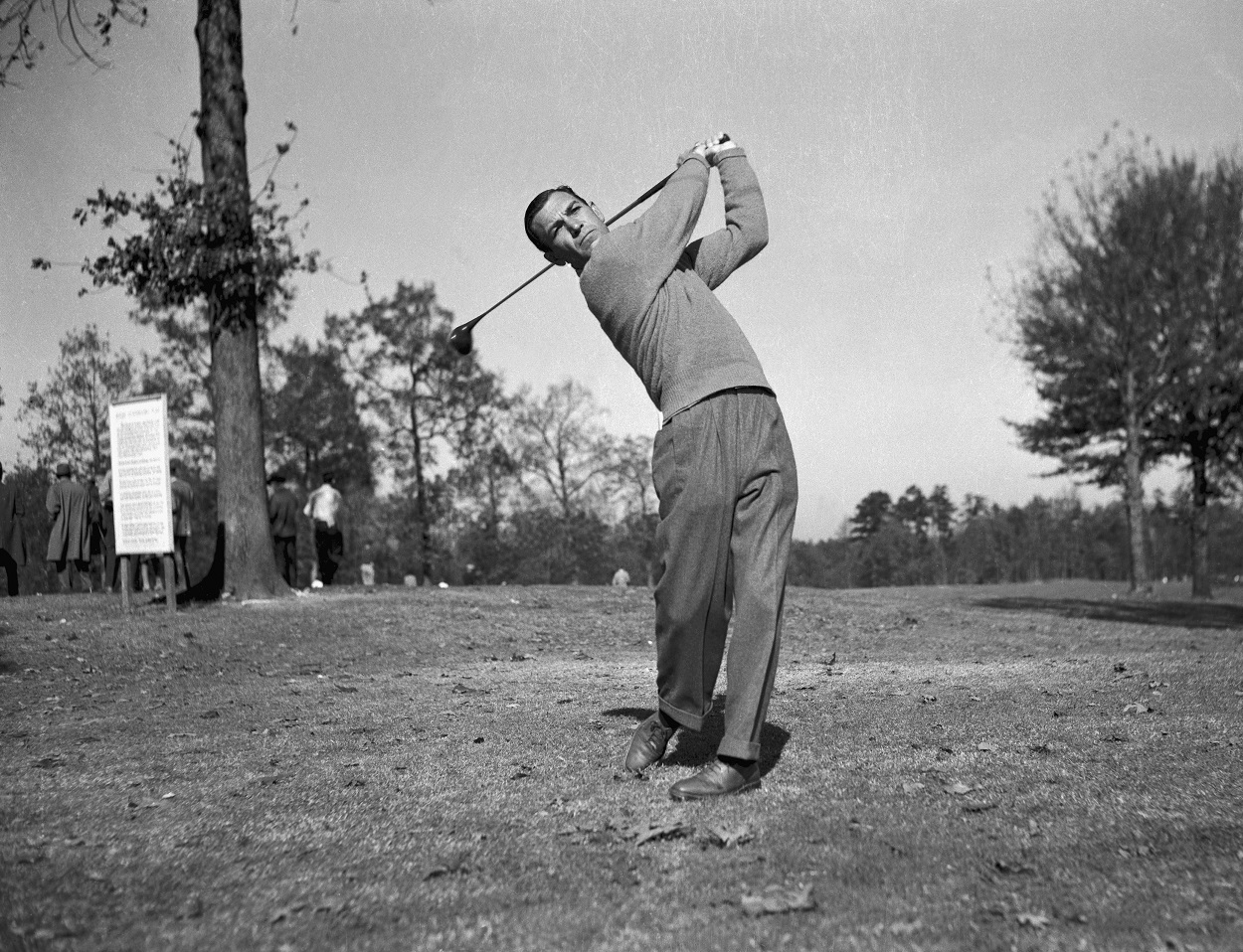 Ben Hogan swings his club at the 1950 U.S. Open