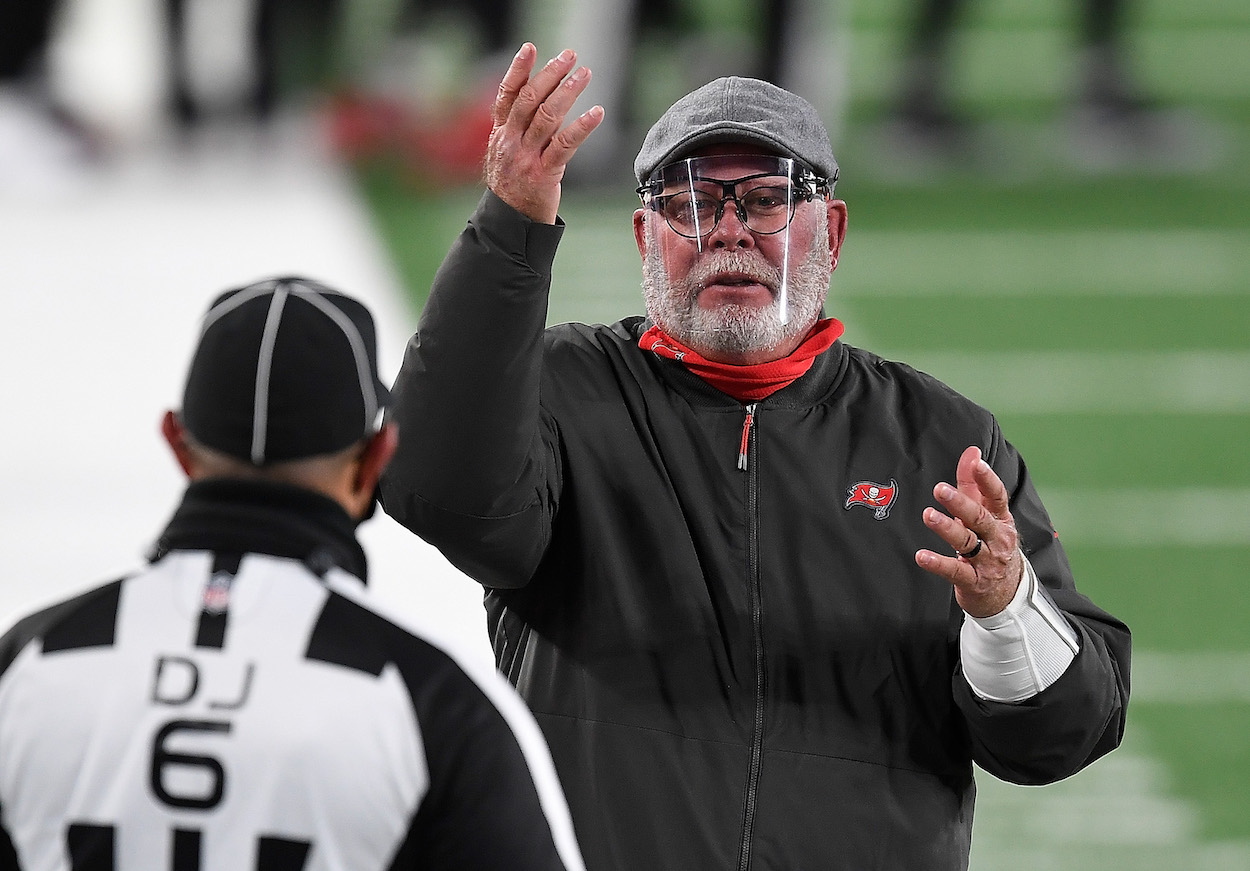 Head coach Bruce Arians of the Tampa Bay Buccaneers