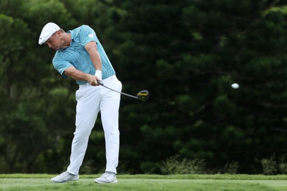 Bryson DeChambeau unleashes a monster drive at the Sentry Tournament of Champions