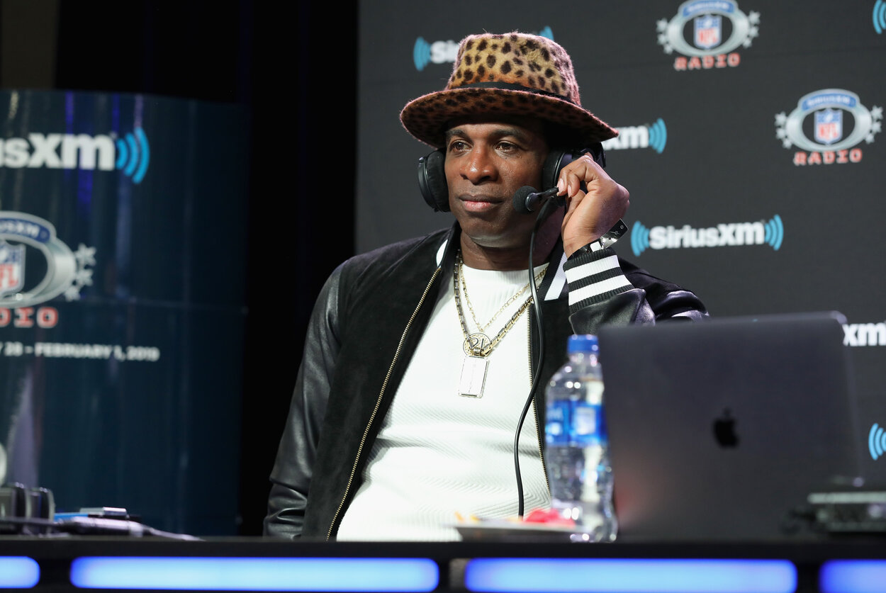 NFL legend and current Jackson State head football coach Deion Sanders at Super Bowl 53 in 2019.