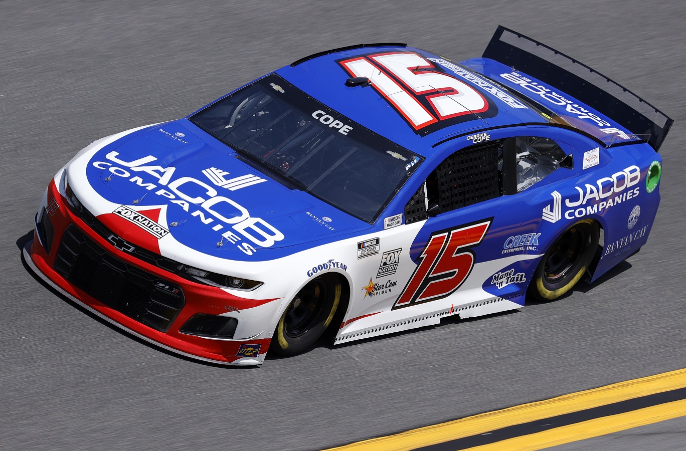 Derrike Cope in the #15 Rick Ware Racing car