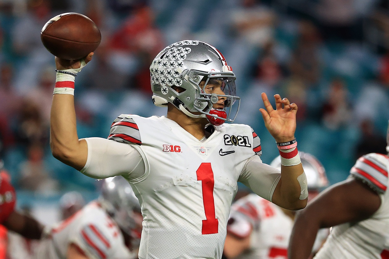 Ohio State QB Justin Fields during the national championship game