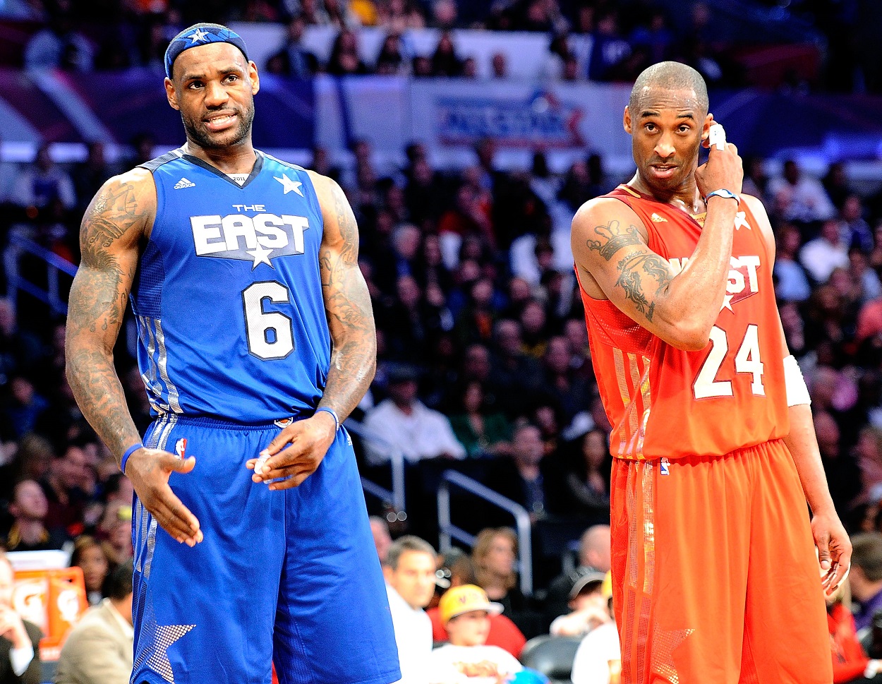 LeBron James and Kobe Bryant at the 2011 NBA All-Star Game