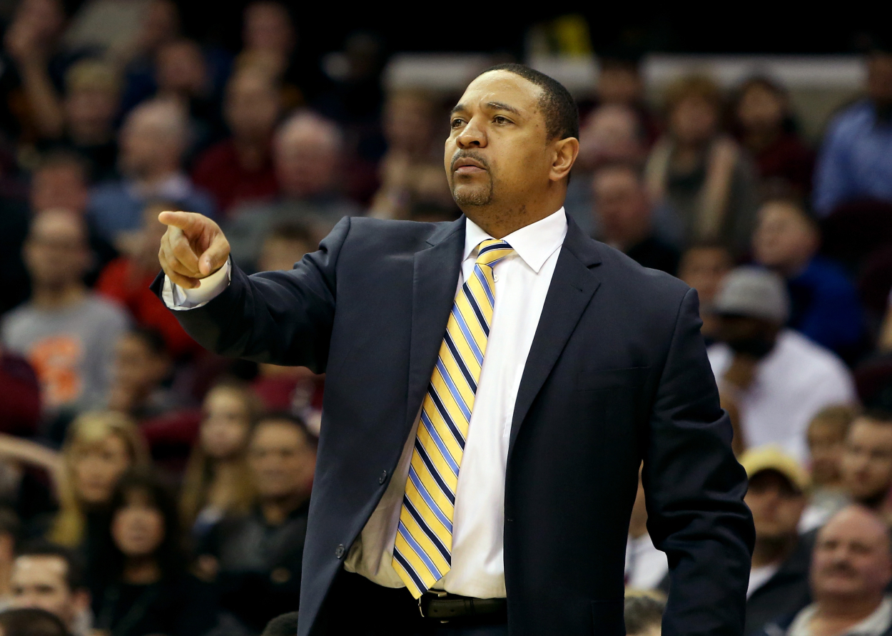 ESPN's Mark Jackson coaching the Golden State Warriors.