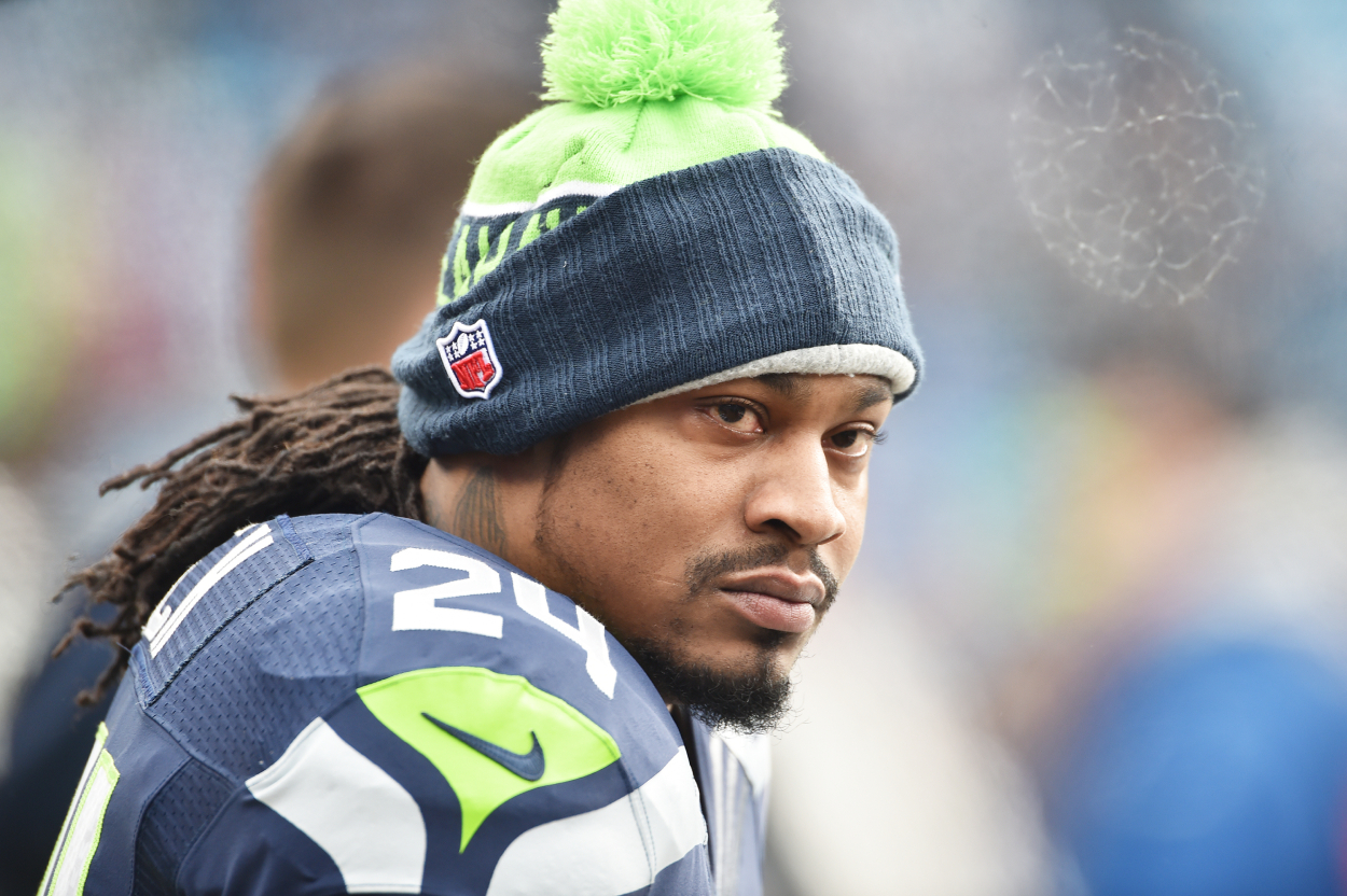 Former Pro Bowl running back Marshawn Lynch was rudely awakened by one of his new business ventures thanks to a pile of human feces.