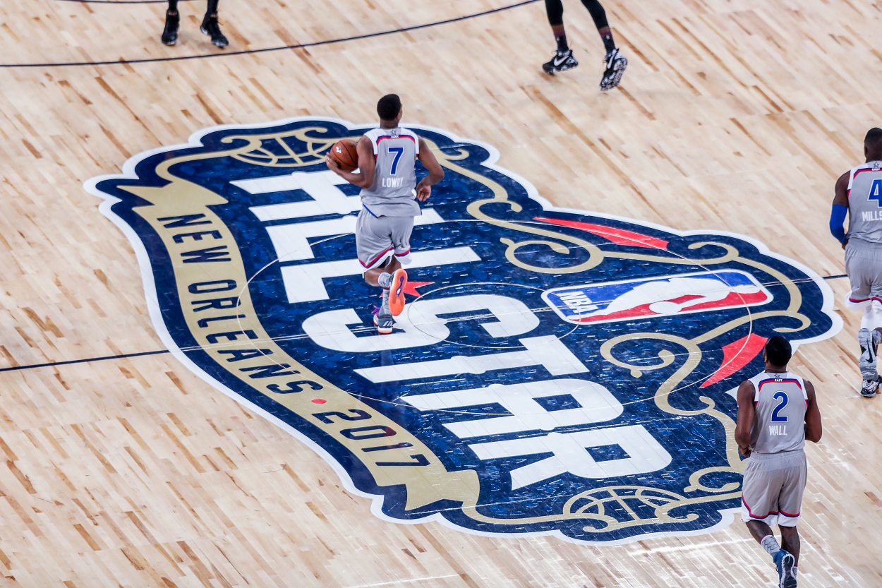 The NBA All-Star Game logo from 2017 in New Orleans
