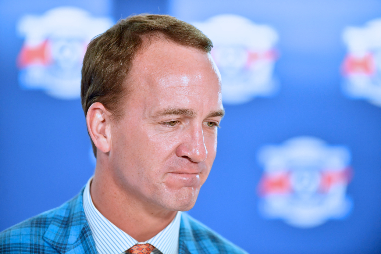 NASHVILLE, TN - JUNE 15: NFL Star Peyton Manning arrives at the 2019 Tennessee Sports Hall of Fame Induction Ceremony at Omni Hotel on June 15, 2019 in Nashville, Tennessee. (Photo by Jason Davis/Getty Images)