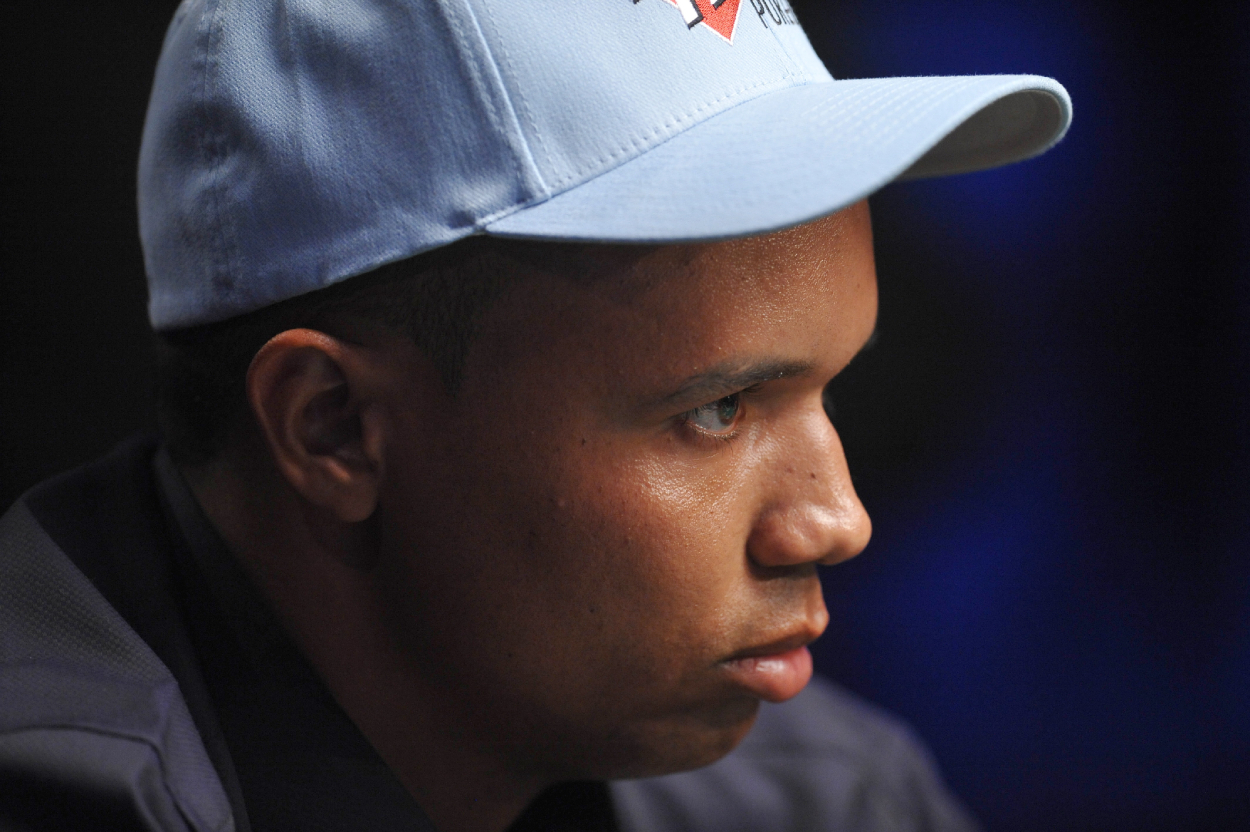 Phil Ivey thinking during a hand a poker