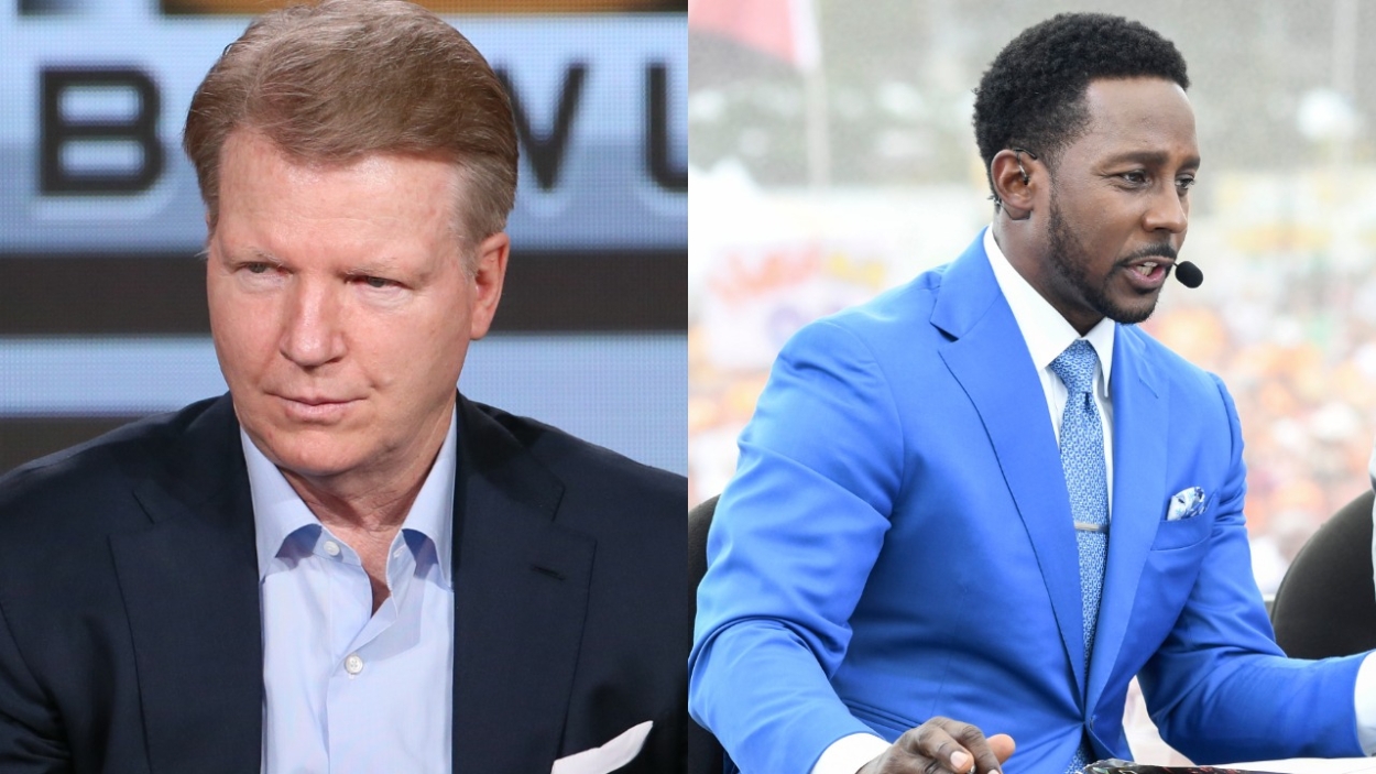 Phil Simms and Desmond Howard have succeeded on TV following their playing days. Simms, though, once allegedly threatened to punch Howard.