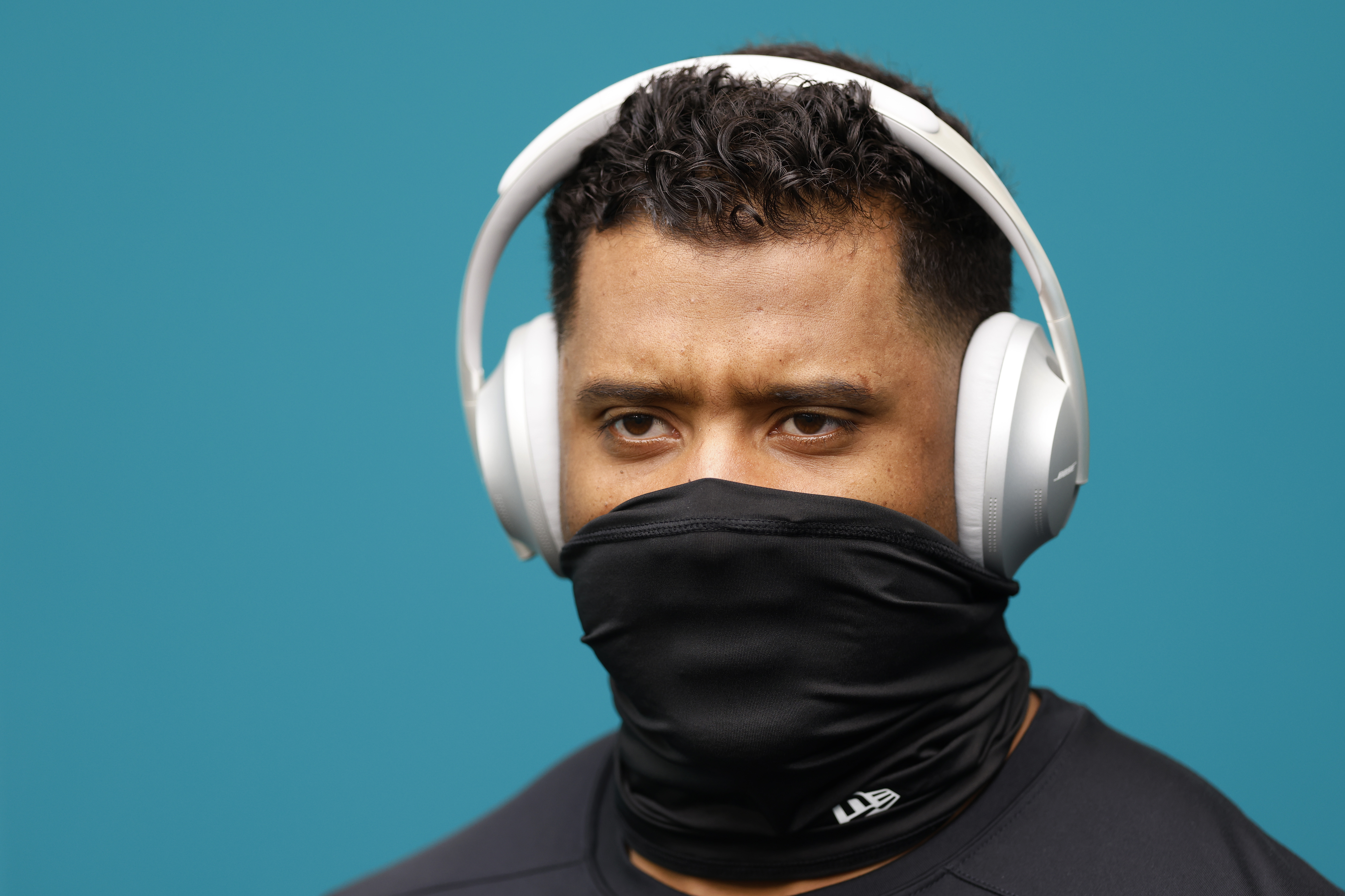 Russell Wilson of the Seattle Seahawks takes the field prior to a game