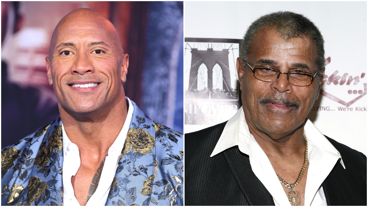 'The Rock' Dwayne Johnson and his father, WWE Hall of Famer Rocky Johnson