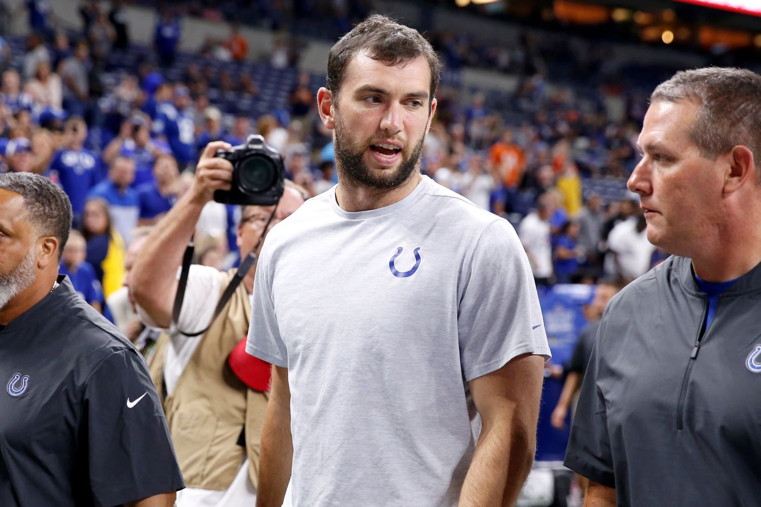 Jim Irsay sent a stern message to Colts fans about the return of beloved quarterback Andrew Luck, who abruptly retired before the 2019 season.