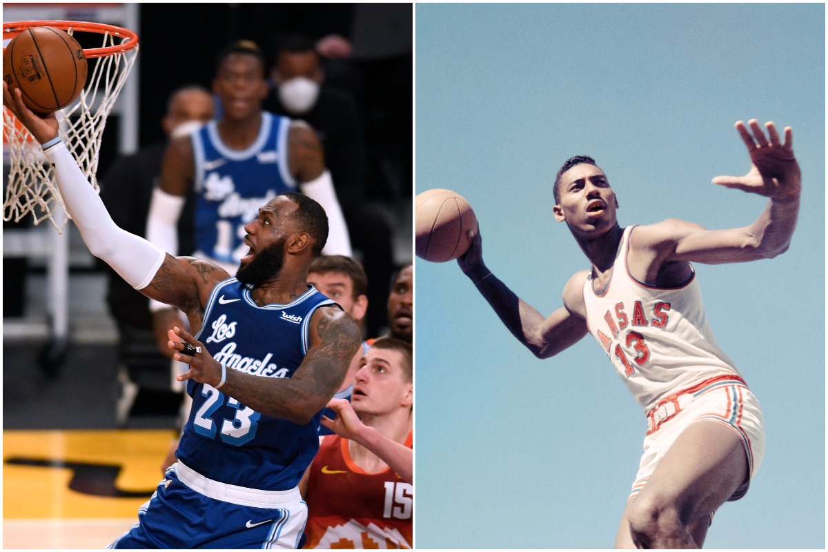 LeBron James, Wilt Chamberlain, Lakers