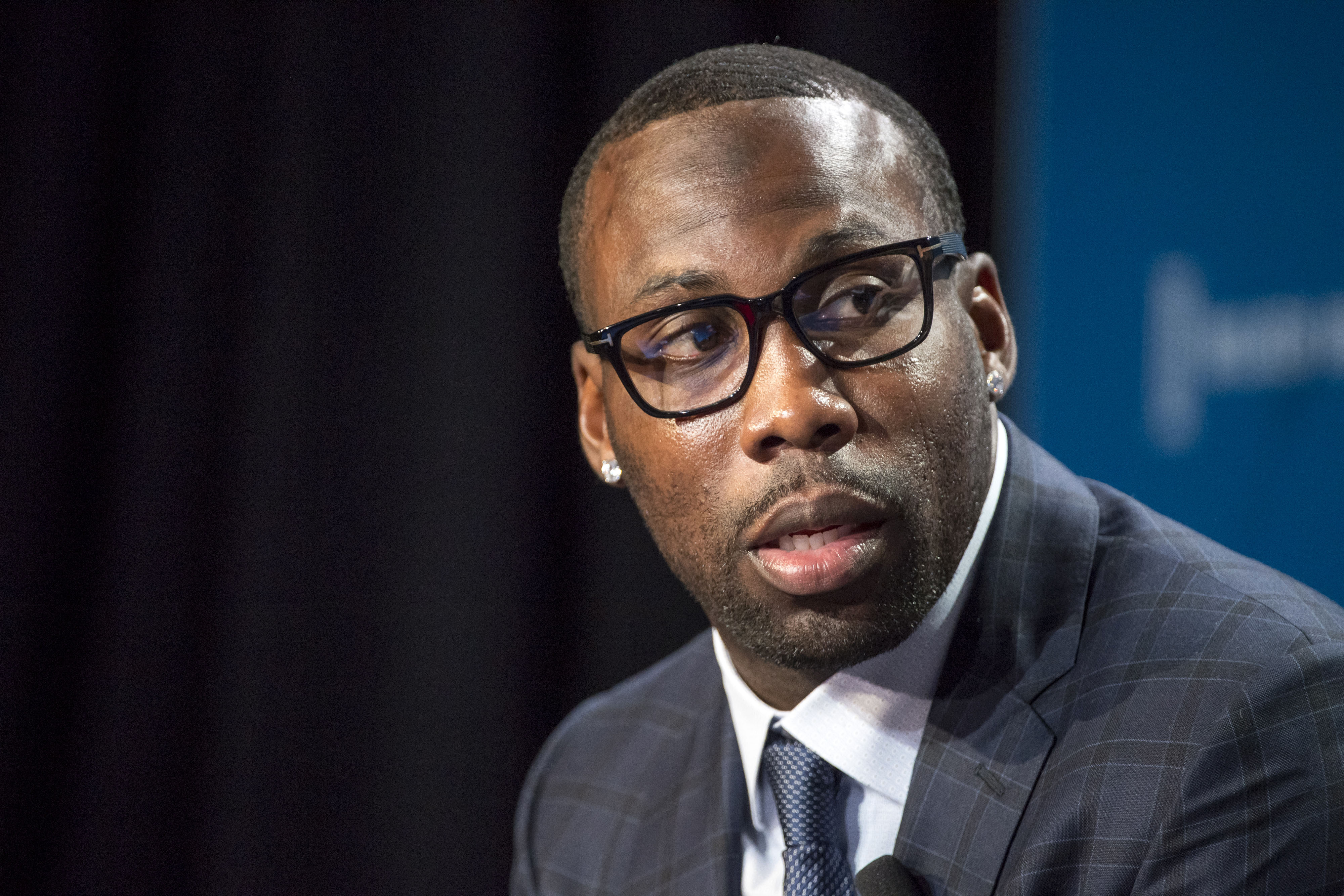 Former NFL receiver Anquan Boldin in 2017.